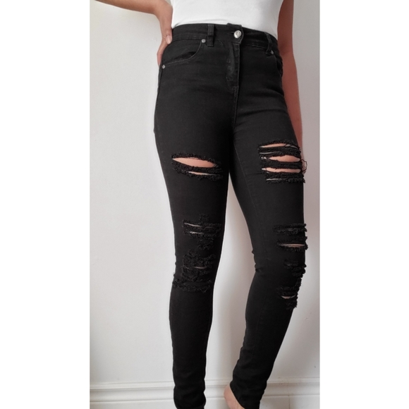 Distressed Black jeans - Picture 1 of 8